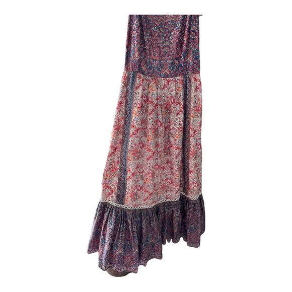 Haute Hippie flutter sleeve, tiered peasant-style maxi-dress size 14 - Picture 13 of 14